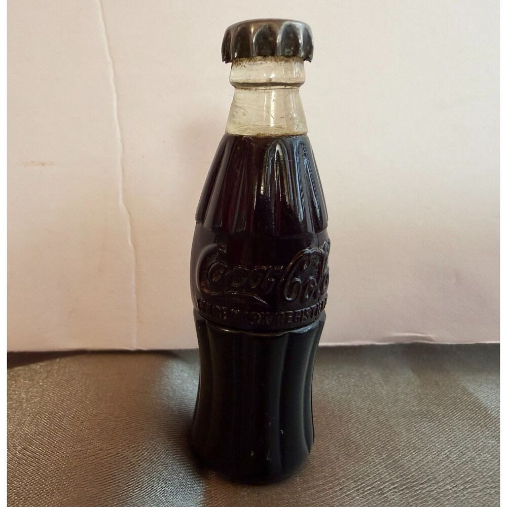 Vintage 1950s Coca Cola Bottle Lighter Crimped Cap Complete Wick
